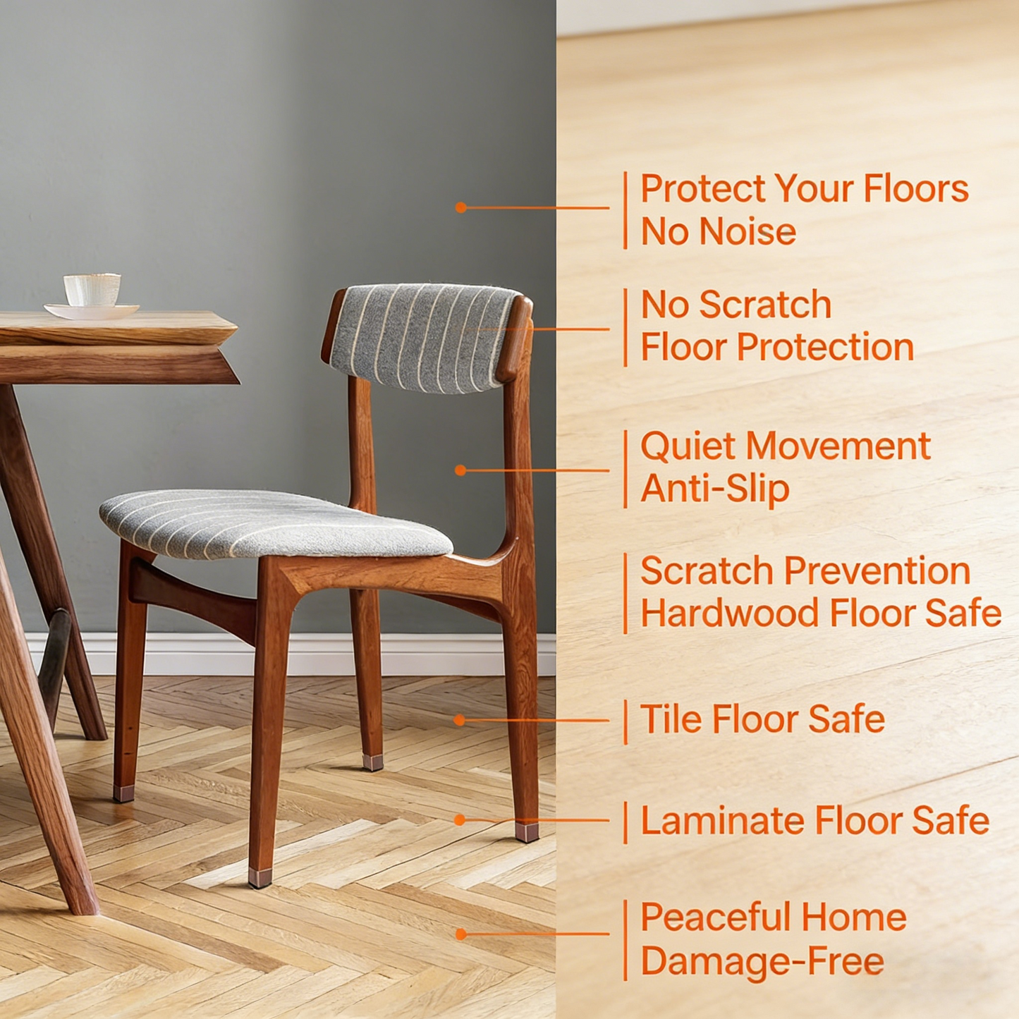 Clear Silicone Furniture Foot Covers (3 Sizes, 16-Pack)