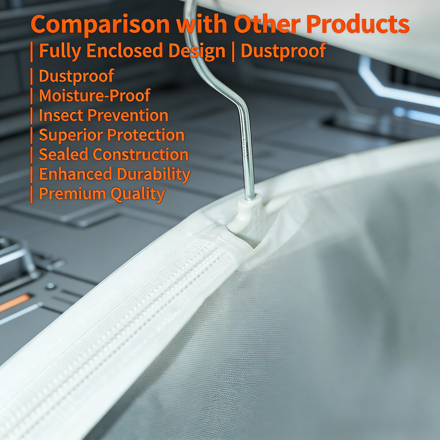 6-Pack Breathable Garment Covers (Hanging Design)