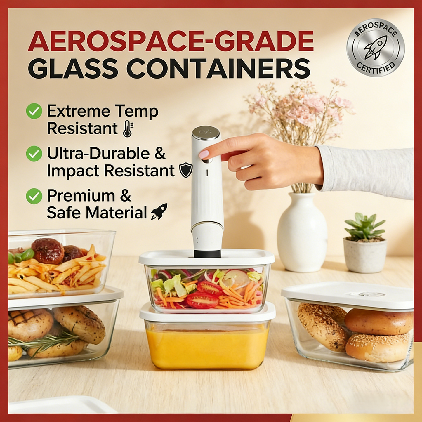 HomeLoop™ Complete Vacuum Food Storage Bundle (Sealer + Containers + Bags)